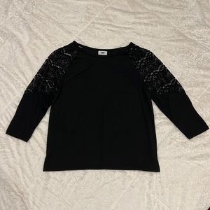 Old Navy Black Lace shirt